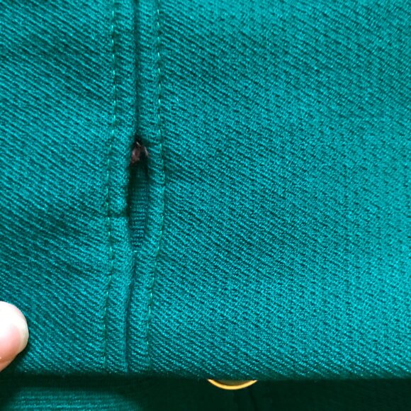 Vintage 1970's 100% wool emerald green coat - Picture 14 of 16